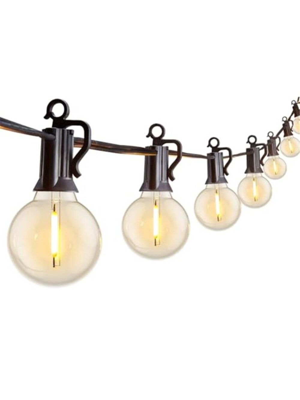Outdoor String Lights 29Feet G40 LED Patio Lights,Plug-in,13Plastic Edison Bulbs